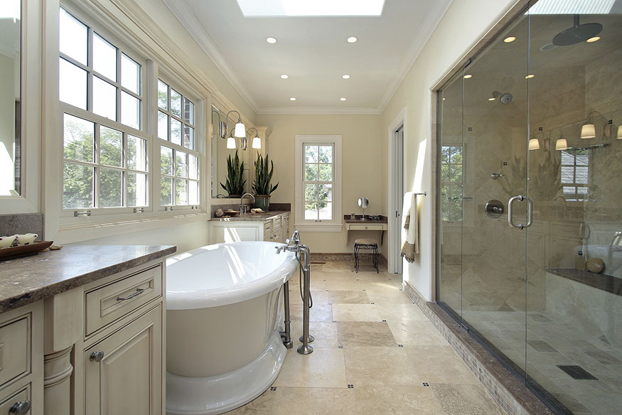 marble master bath
